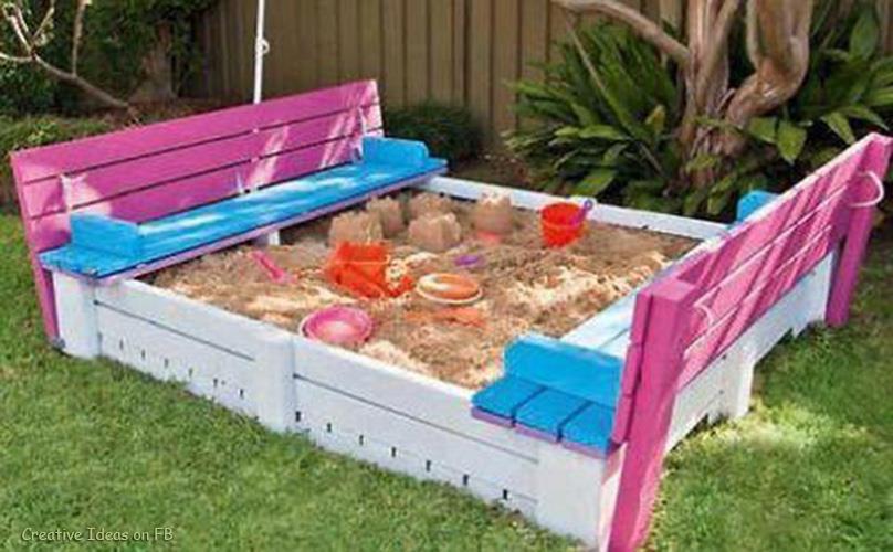 DIY project : sandpit with cover made out of pallets