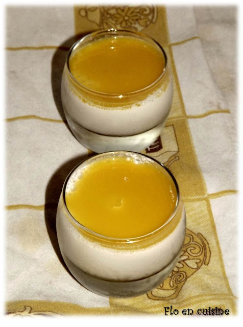 Panna cotta végétarienne et son coulis de fruit de la passion Panna+3s