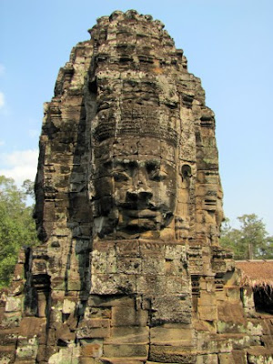 Architecture of Angkor Wat Hindu Temple in Cambodia