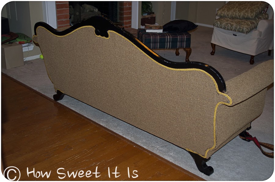How Sweet It Is How to Reupholster a Vintage Sofa Part 2 and Winner