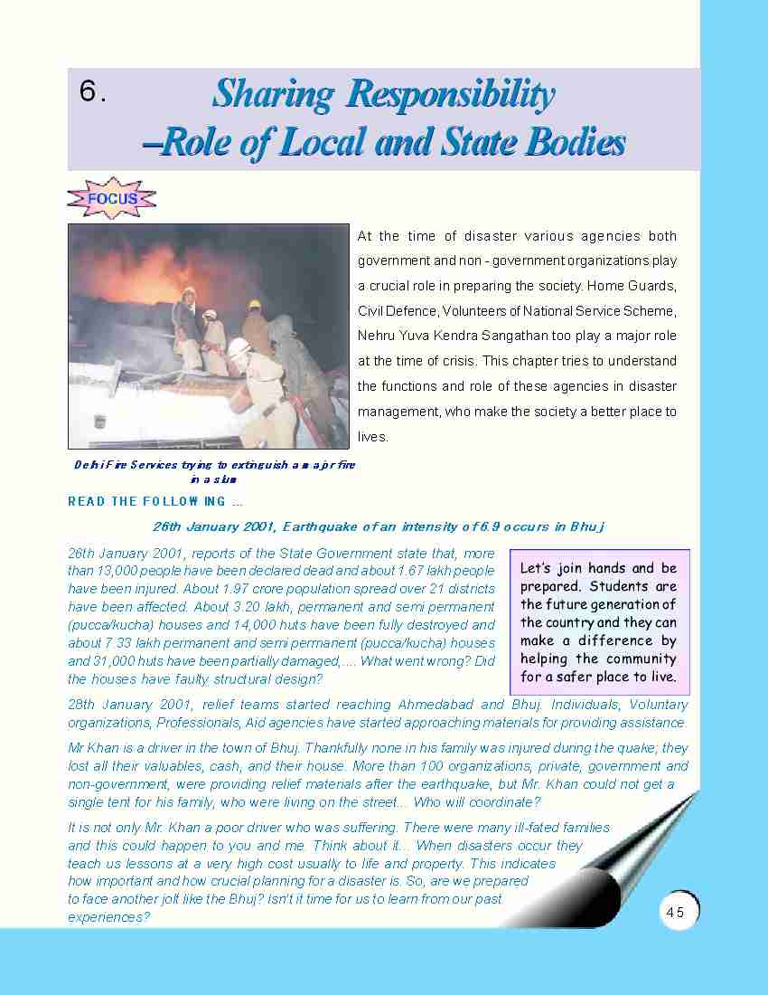 sharing responsibility role of local and state bodies disaster management essay Dmisa is the saqa-approved professional body for disaster management in dmisa supports the disaster management sharing of information on disaster. sharing responsibility role of local and state bodies disaster management essay Dmisa is the saqa-approved professional body for disaster management in dmisa supports the disaster management sharing of information on disaster.