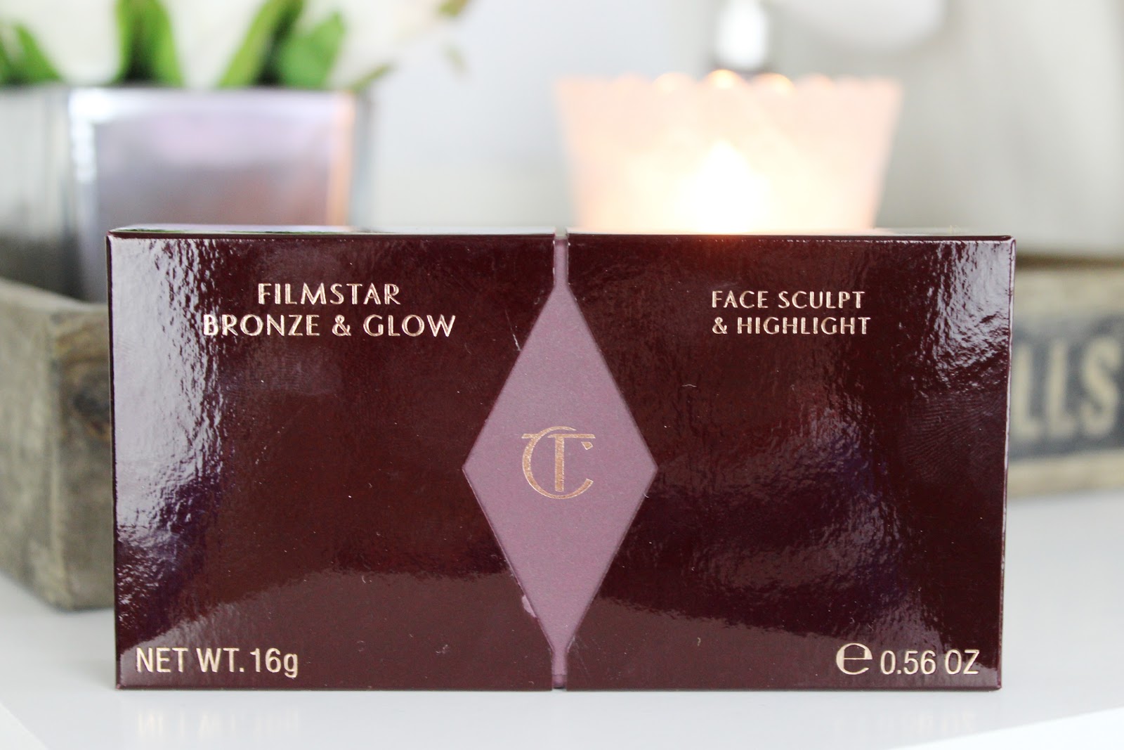 The outter packaging of the Charlotte Tilbury Filmstar Bronze & Glow