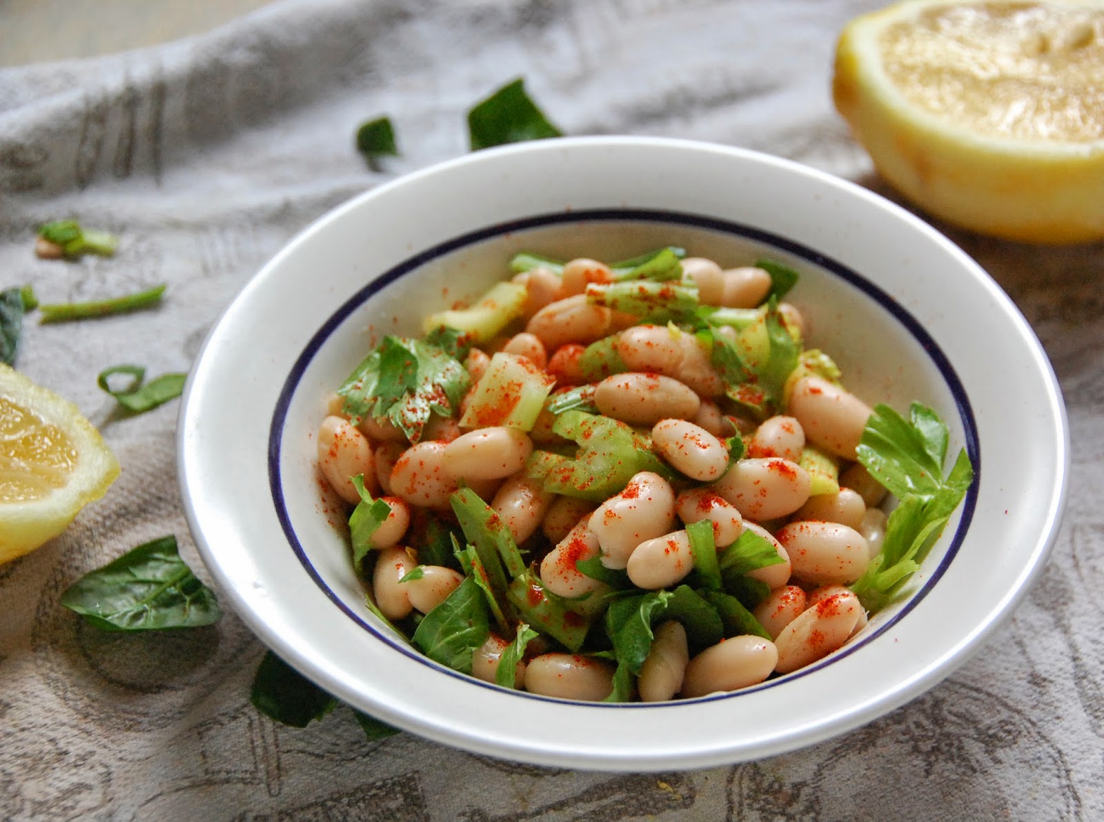 High Altitude Vegetarian Lemon Cannellini Bean Salad