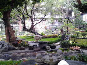 A small garden in the Foguangshan Monastery Kaohsiung