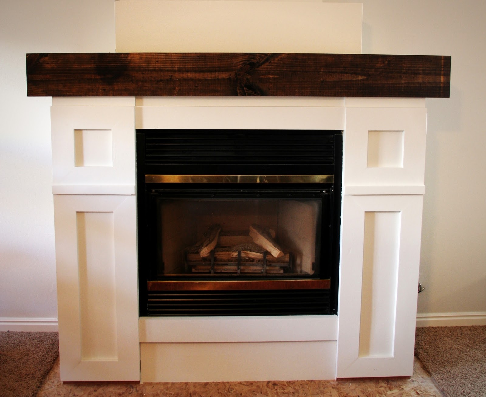chunky mantle Fireplace makeover, Fireplace, Home fireplace