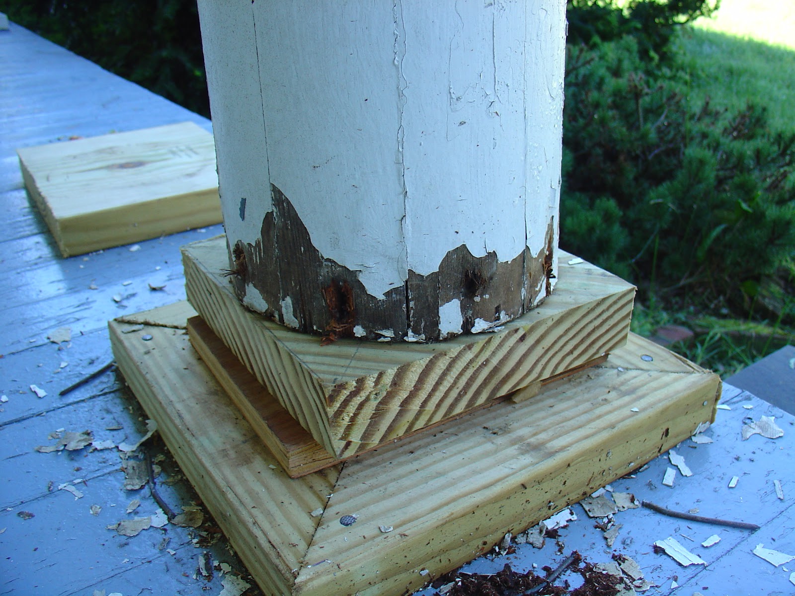 Life at Pugsley Replacing Porch Column Bases 2 Custom Base Replacements