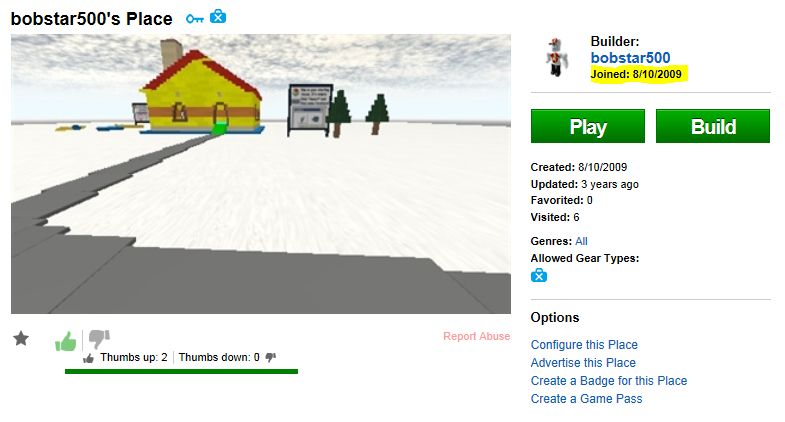 Unofficial Roblox Roblox Game Update Date Joined Added
