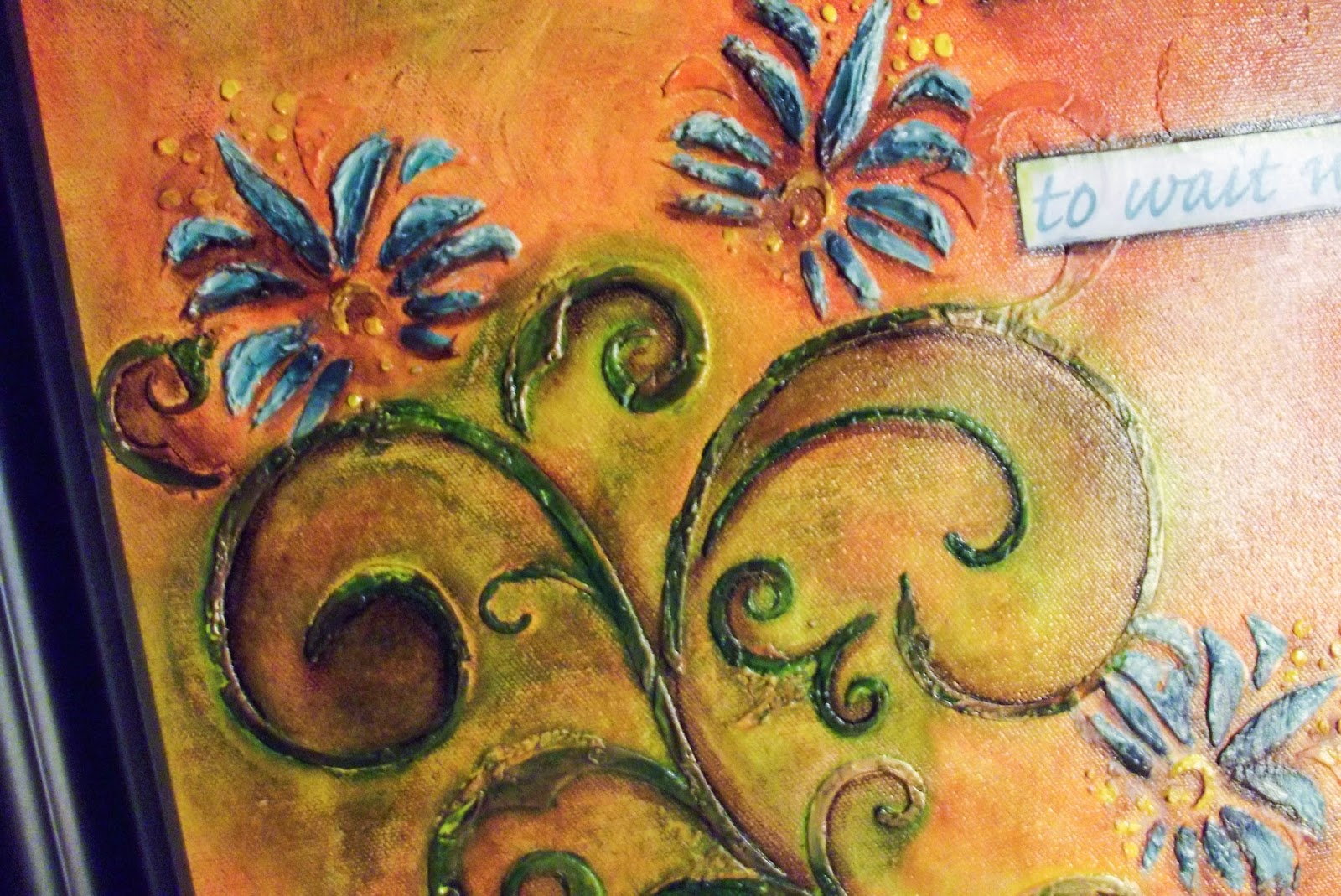 Crafting with OWSE Mixed Media Canvas using stencils and modeling paste