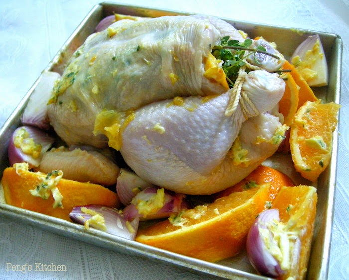 Peng's Kitchen GarlicButter Rubbed Chicken with Roasted Oranges & Red