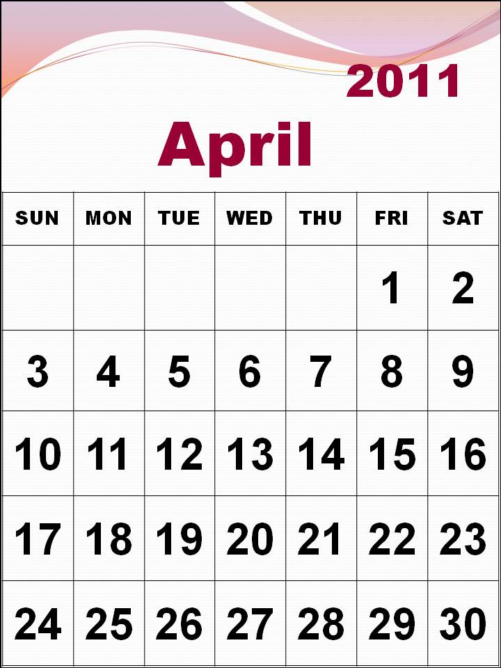 printable april 2011 calendar with. printable april 2011 calendar