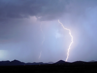 lightning strike in Antelope Pass