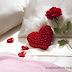 Imágenes de amor - Imágenes de San Valentín - Corazón y flor roja en la cama  