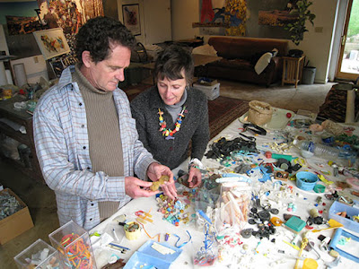 beach plastic Richard and Judith Lang 3 - Beach Plastic Turned Art : Saving Our Oceans
