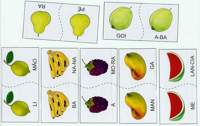 Quebra-Cabeça Frutas e legumes