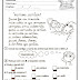 CANTIGA DO JACARÉ - TEXTO LETRA CURSIVA / 1º ANO