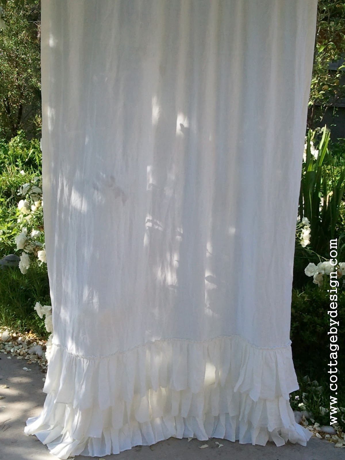 Cottage By Design With Trish Banner White Linen Curtains With Ruffles