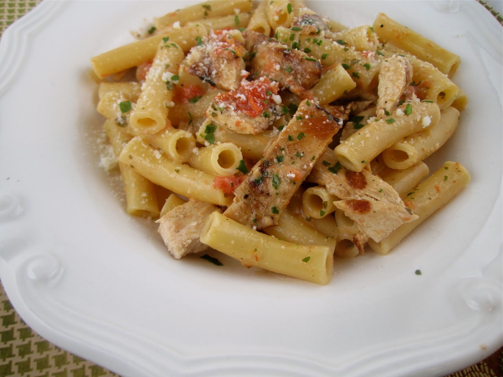 Stephanie Cooks Grilled Chicken and Roasted Tomato Lemon Pasta