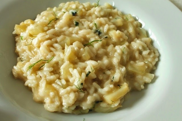 risotto met venkel, Asiago en munt