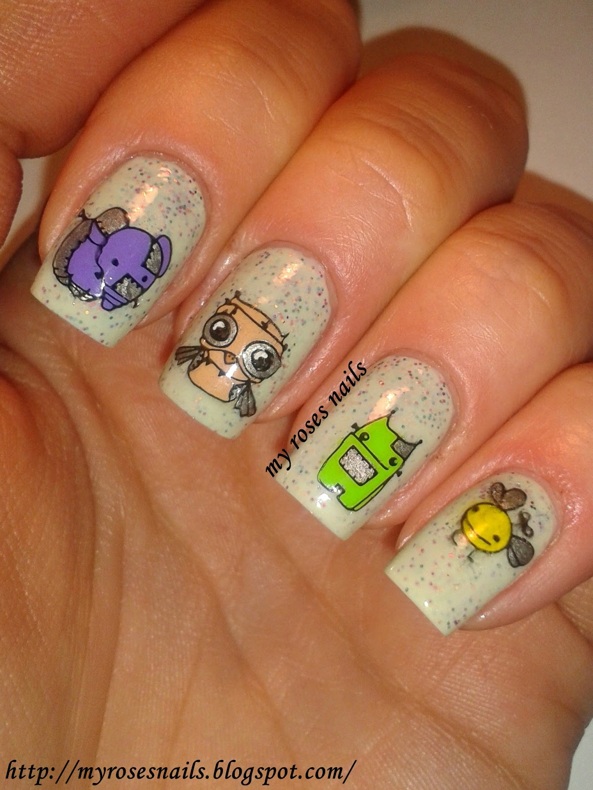 My Roses Nails Cyber Animals With Moyou London Sci Fi 02 Stamping