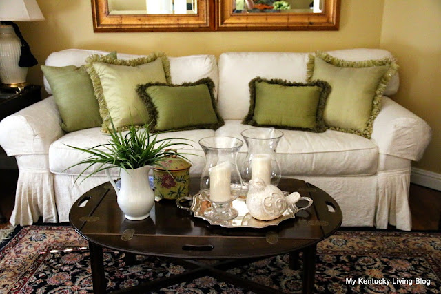 decorating with pillows decorating with green