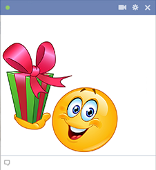Facebook Smiley with a Gift