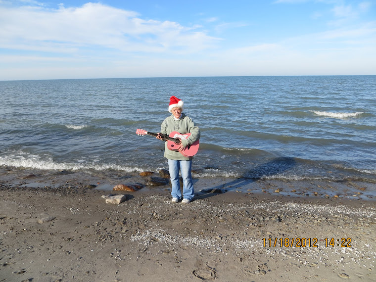Santa's helper looking for sea shells ?