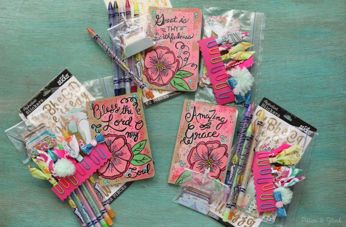 Bible Journaling Supply Kit Giveaway--Enter to win a lovely (mostly) handmade kit from pitterandglink.com. Three winners will be chosen! Open 7/20/15-7/30/15.