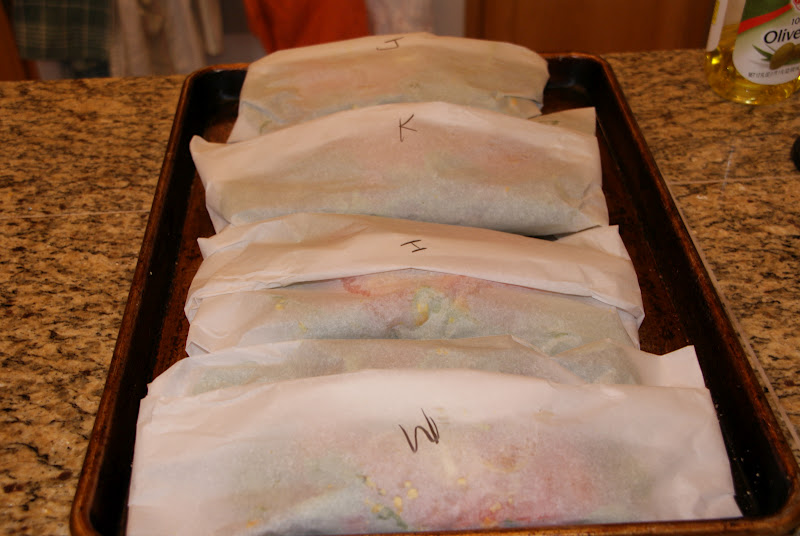 In the Kitchen with Karin Salmon & Spinach Parchment Packets