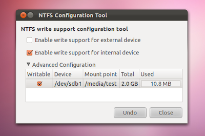 NTFS Configuration tool