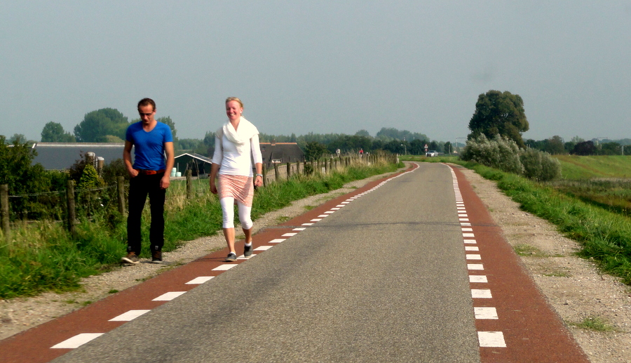 TRAVEL AND LIFESTYLE DIARIES Driving on a Dike (Lekdijk) in the
