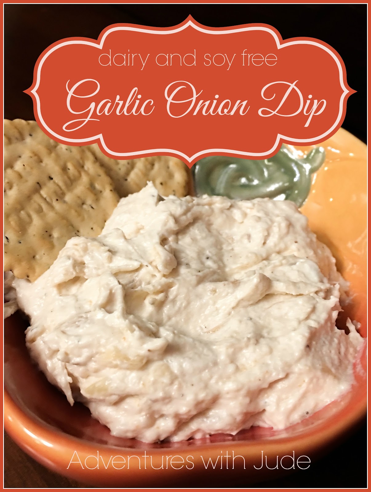 Adventures with Jude Garlic Onion Dip (D is for Dairy Free)