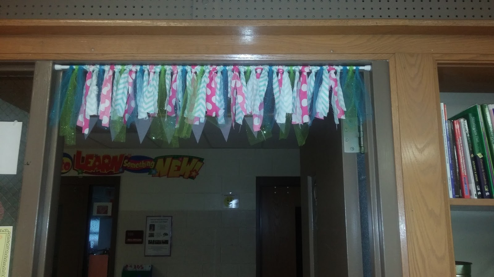 to the UNIcorner Cheap NoSew Classroom Curtains {They're