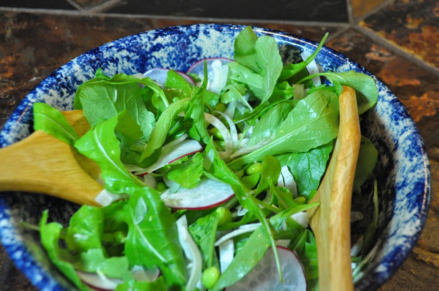 Stealth Cooking Arugula Salad with Fennel and Edamame