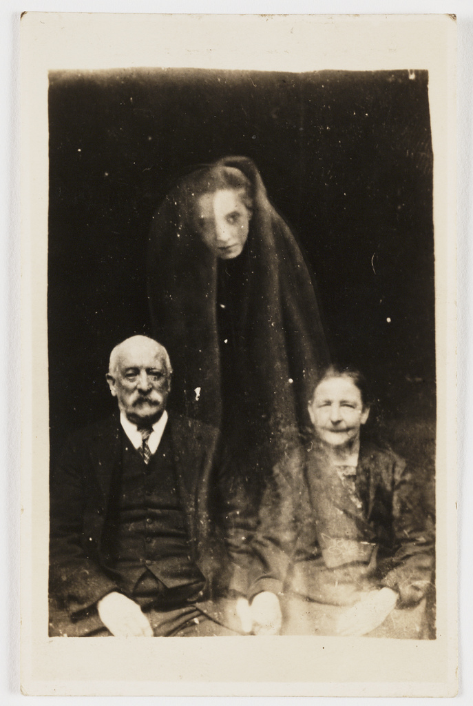 Victoriano espíritu fotografía antiguo vintage foto Paranormal Art Enmarcado impresión