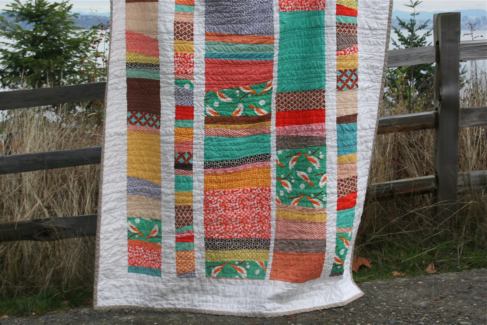 From Rose Avenue... A wonky stacked coins quilt