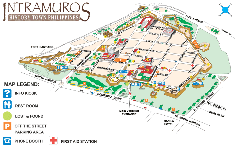 Intramuros Walking Tour Map Intramuros Walking Tour Map