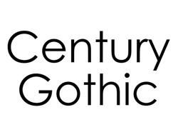 字型介紹 - Century Gothic 字型介紹 - Century Gothic