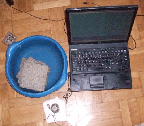 fake reservoir and a floating sonar