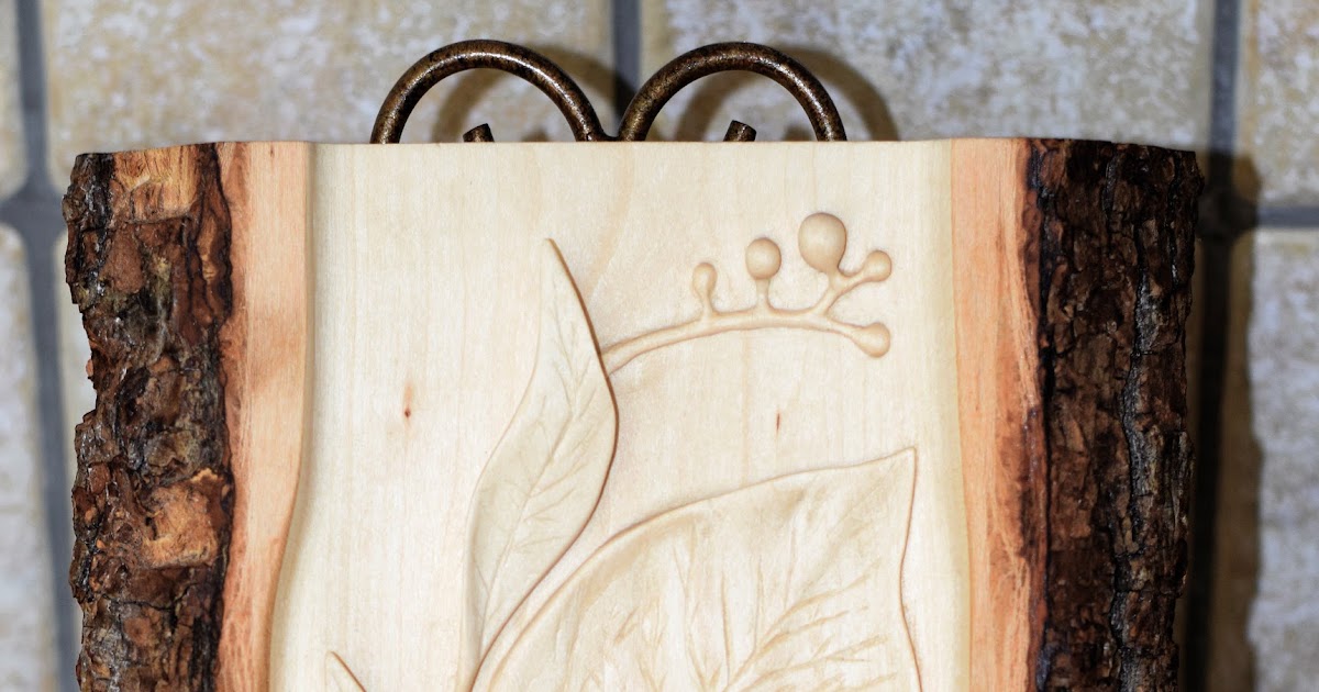 My Virtual Art Studio My Very First Wood Carving "Basswood on Basswood" 7" x 8" Live Edge