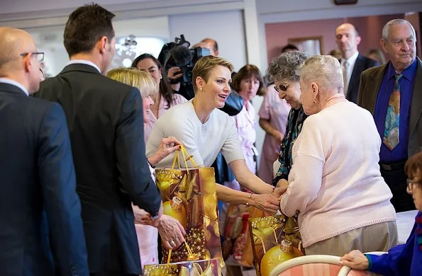 Princess Charlene of Monaco visited the Bellando de Castro and Giaume homes, as part of the Christmas programme of the Hector Otto Foundation