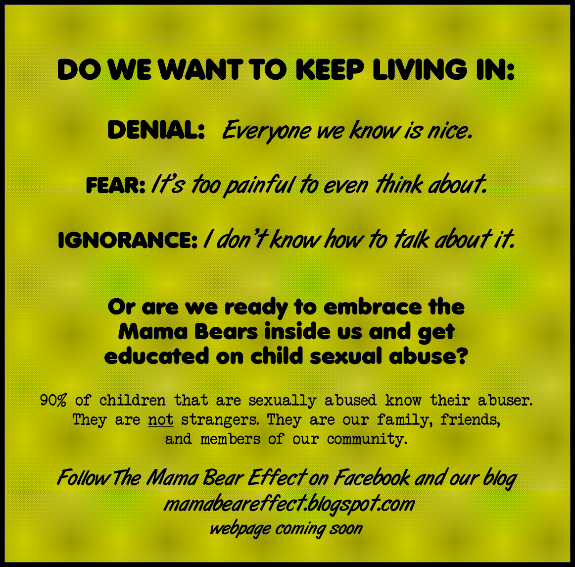 the mama bear effect a mama bear must overcome denial fear ignorance