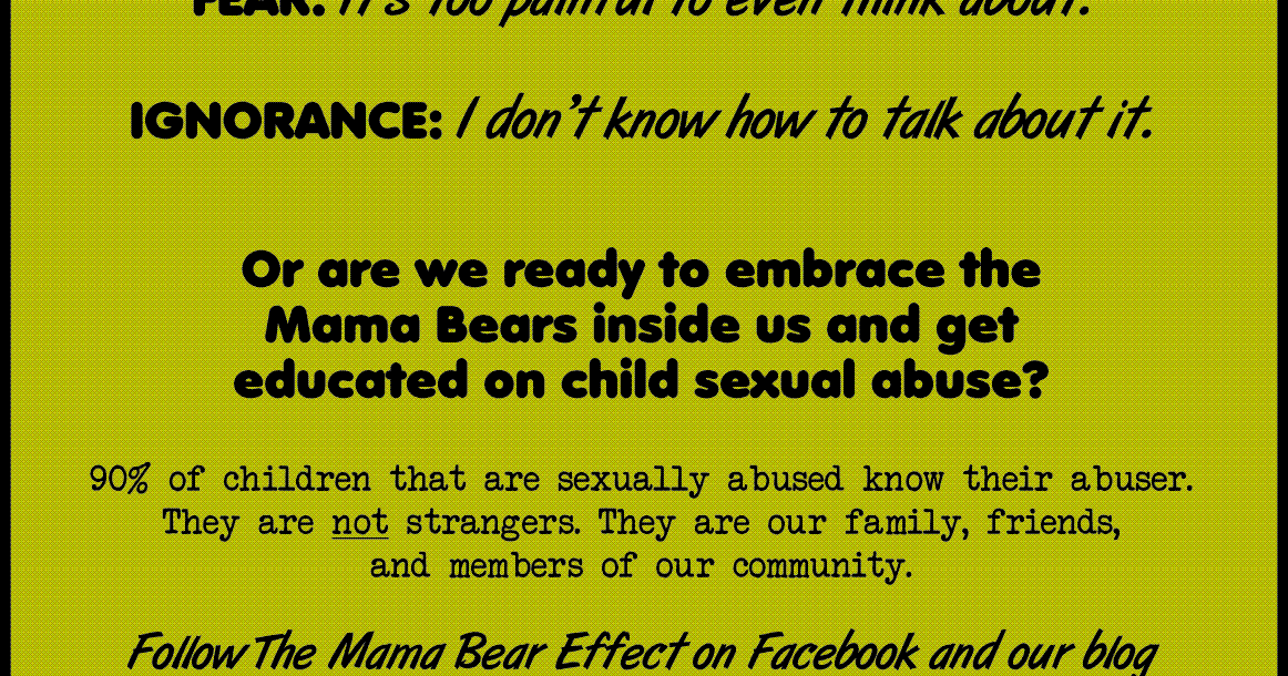 the mama bear effect a mama bear must overcome denial fear ignorance