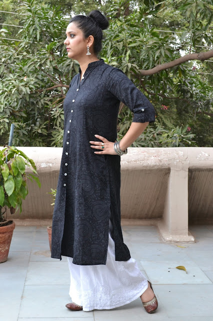 Ethnic look long kurta with palazzos