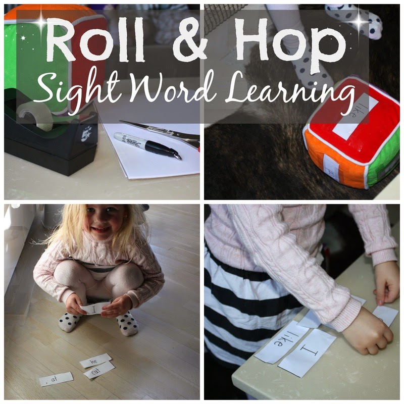 http://www.smallpeoplebigideas.com/play/roll-hop-sight-word-learning