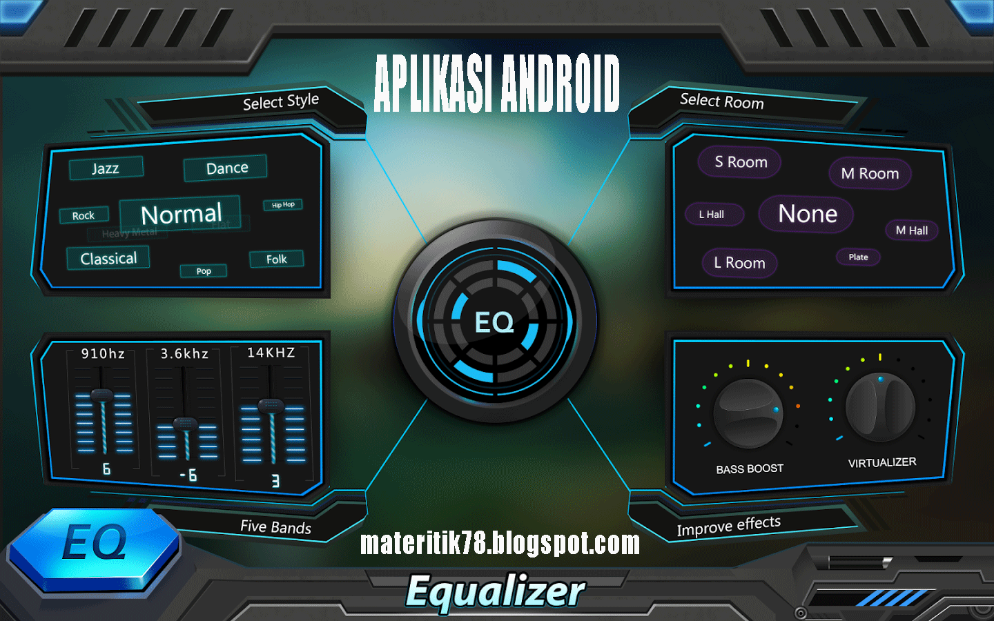 Download Aplikasi Android Equalizer & Bass Booster MateriTIK