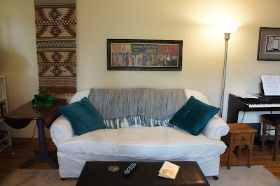 teal pillows-whitecouch