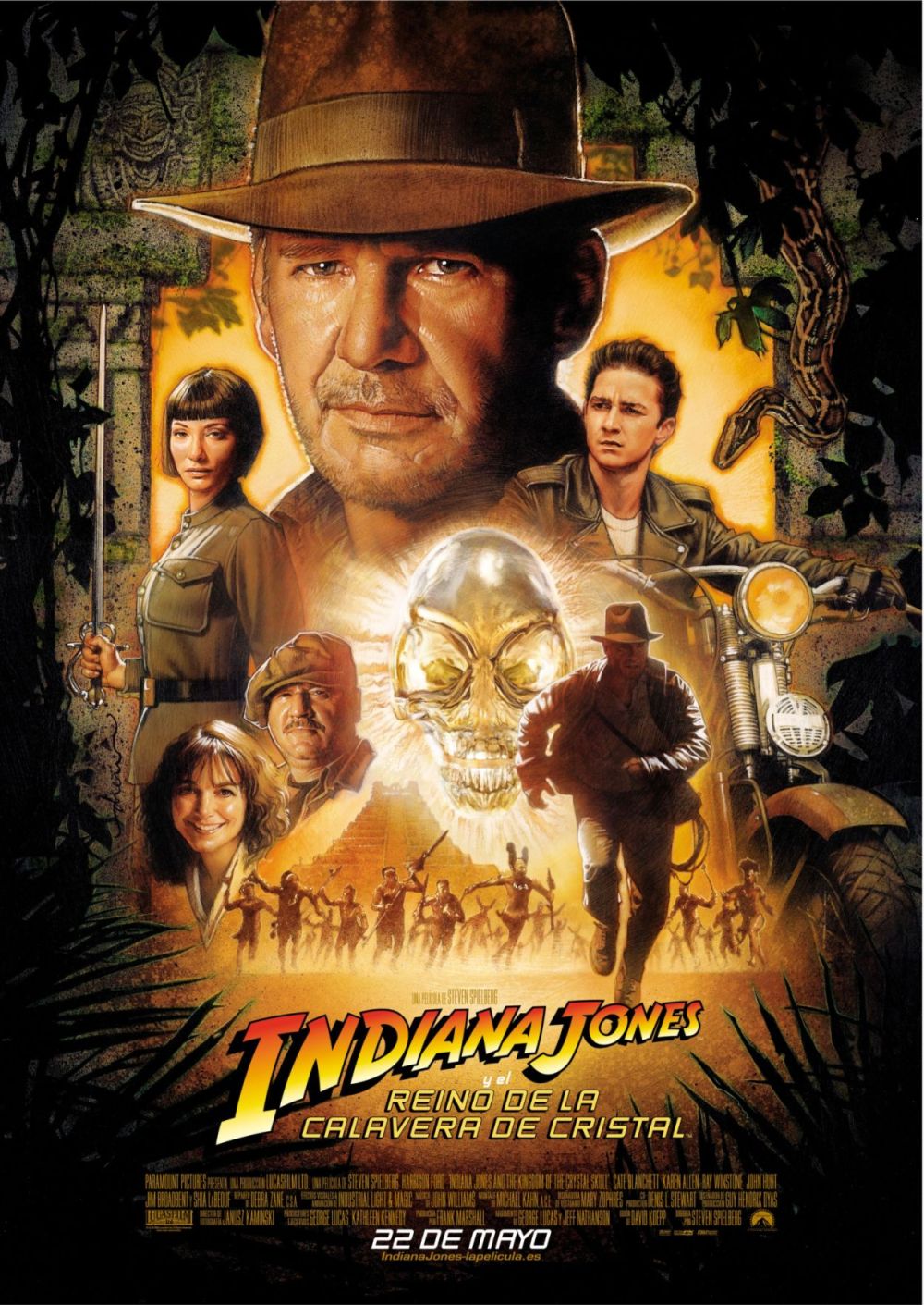 Poster de la pelicula Indiana Jones y el reino de la calavera de cristal Indiana Jones y el reino de la calavera de cristal