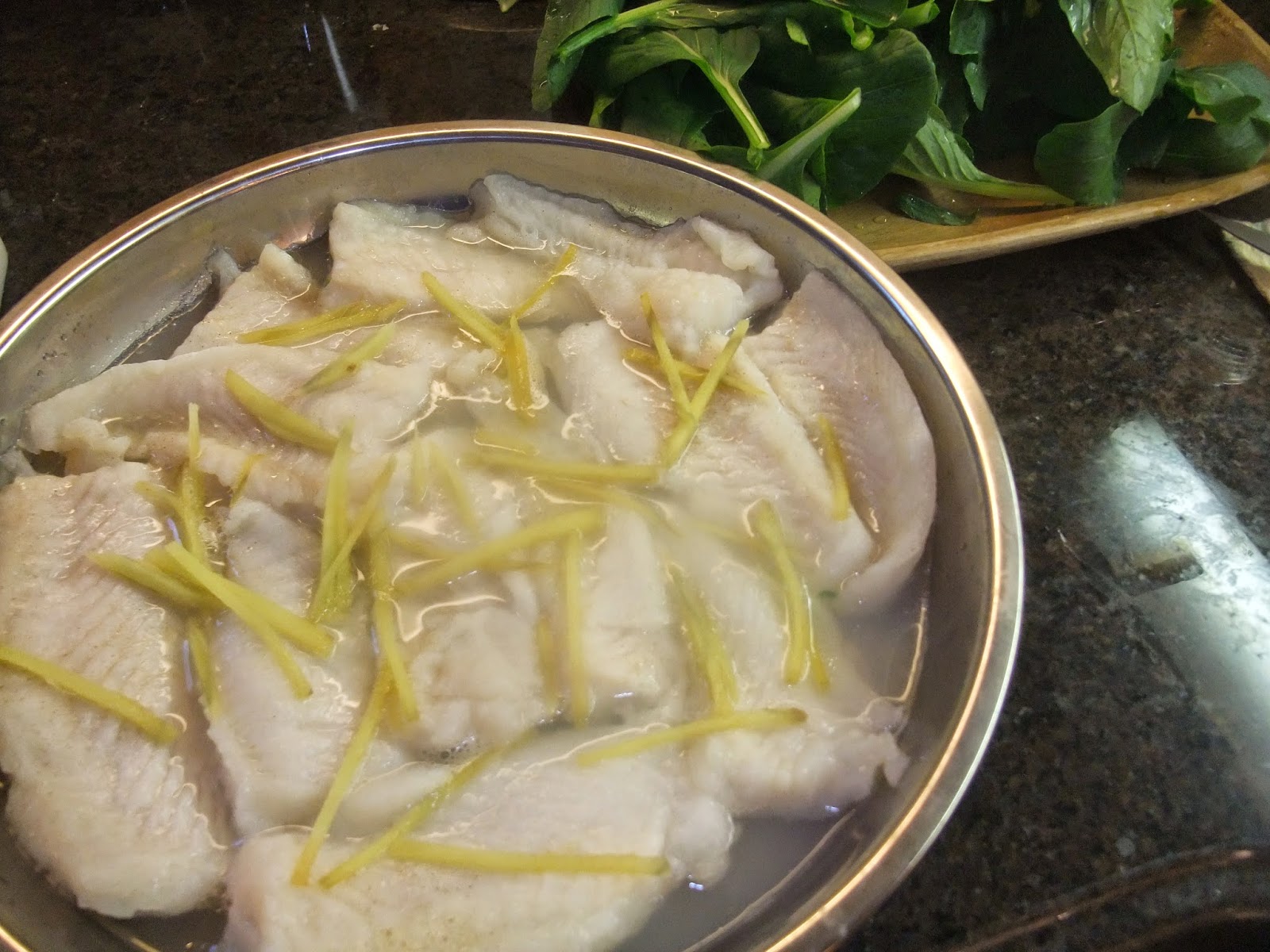 Susan's SavourIt! Simple Steamed Fish Fillets with Ginger and Onions...
