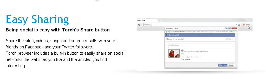 يتضمن المتصفح تورش زر مدمج يتضمن المتصفح تورش زر مدمج