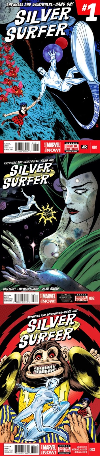 Silver Surfer # 1, 2 3 - Dan Slott Mike Allred Silver Surfer # 1, 2 3 - Dan Slott Mike Allred